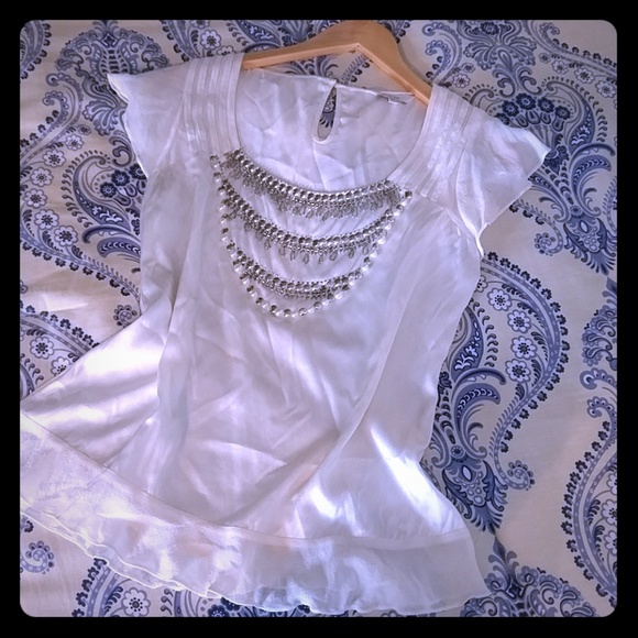 Express Tops - Bundle ✅5 for $25 Express Silk  white top sz XS